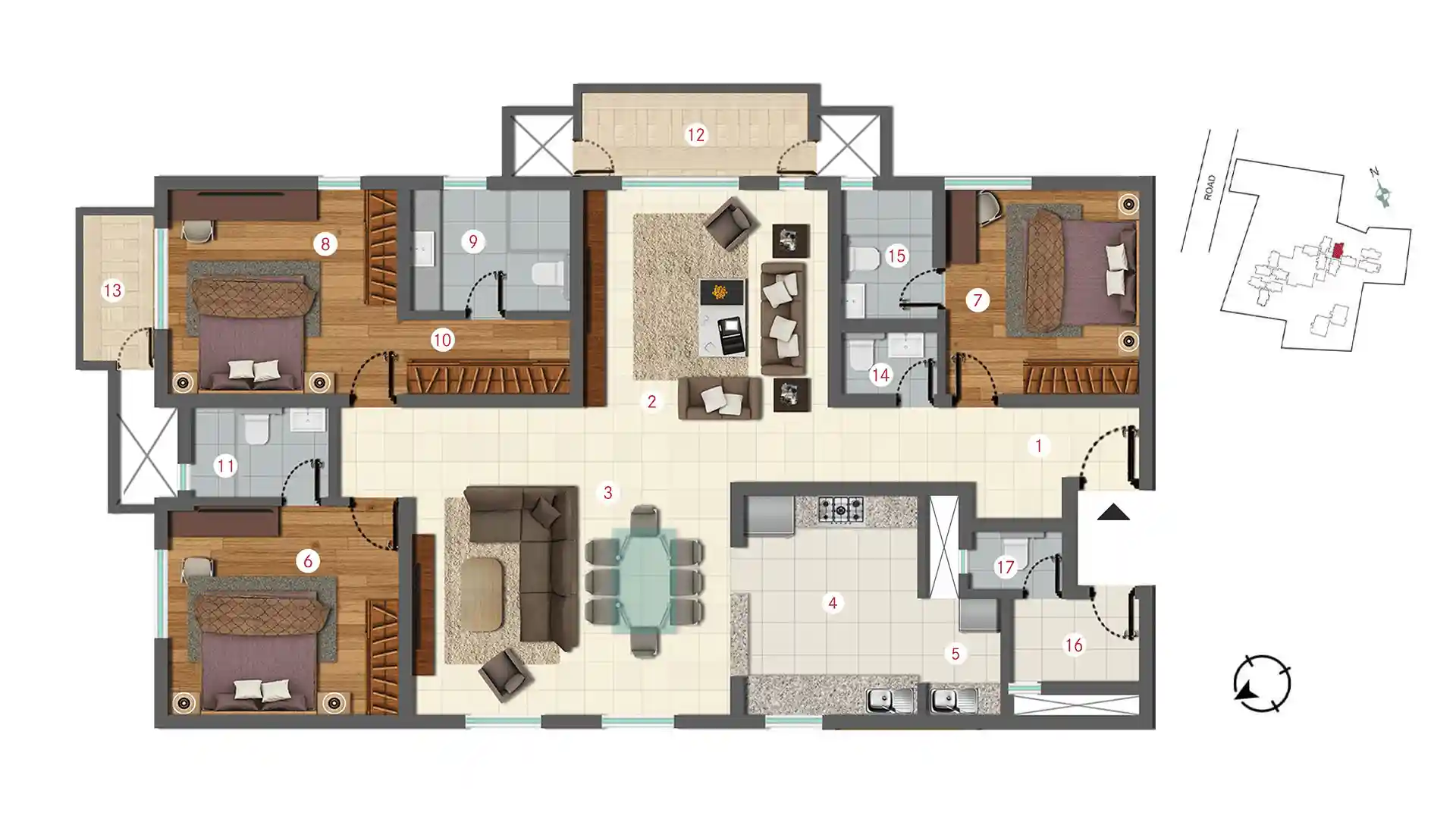 Century Ethos Hebbal 4 BHK floor plan